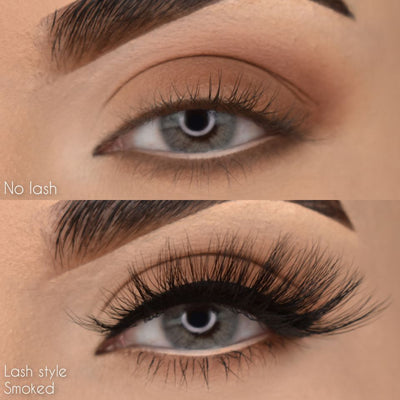 before after magnetic lashes